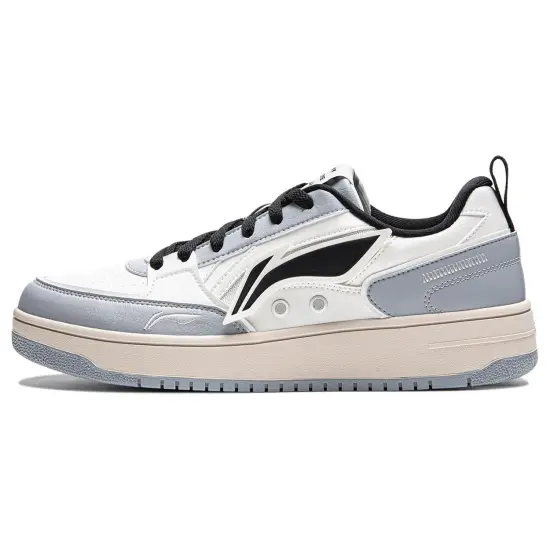 LINING Haichuan Skateboard Shoes Men Low-Top Mist White/Mist Gray