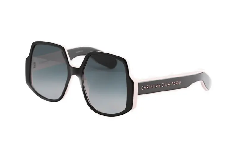 DIOR Plate Frame Irregular Shape Sunglasses Women's Multicolor