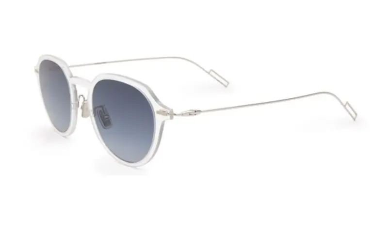 DIOR Polyamide Round Sunglasses Men's White