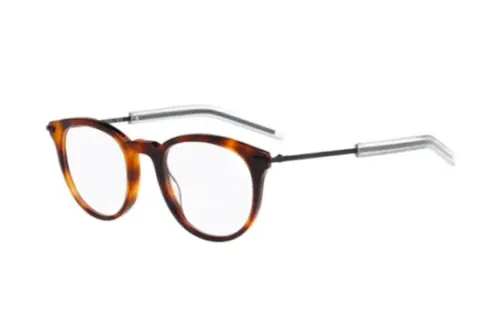 DIOR Irregular Shape Eyeglass Frames Men's Tortoiseshell