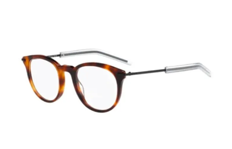 DIOR Irregular Shape Eyeglass Frames Men's Tortoiseshell