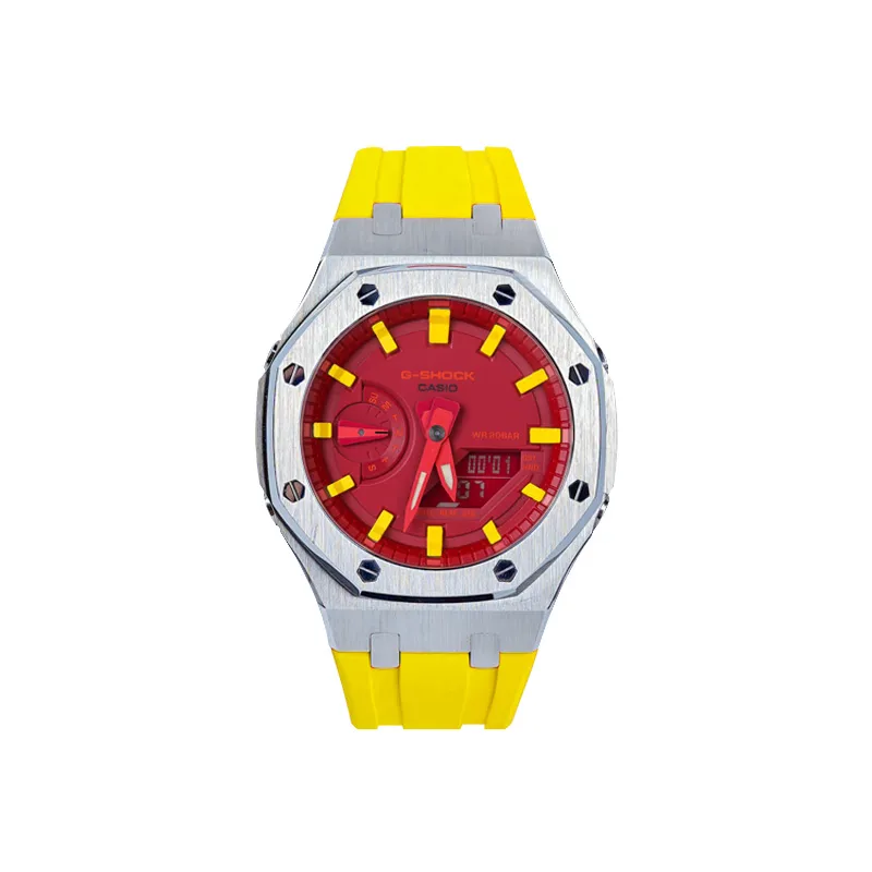 CASIO Unisex Liquid Crystal/Analog Dual Display Series 48.5mm Red Watch