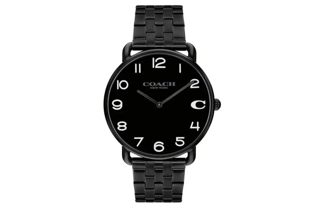 COACH Wrist Watches Quartz Movement Stainless Steel Strap Black Dial Unisex