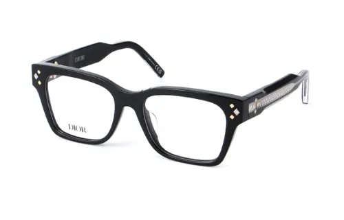 DIOR Plate Frame Irregular Shape Eyeglass Frames Men's Black