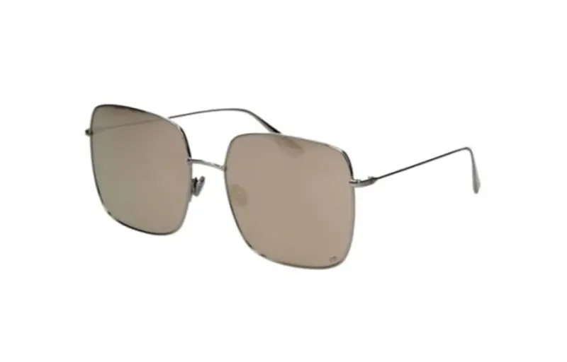 DIOR Irregular Shape Sunglasses Women's Silver