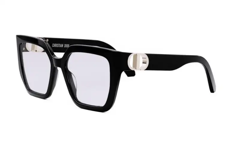 DIOR Acetate Metal Irregular Shape Eyeglass Frames Women's Black