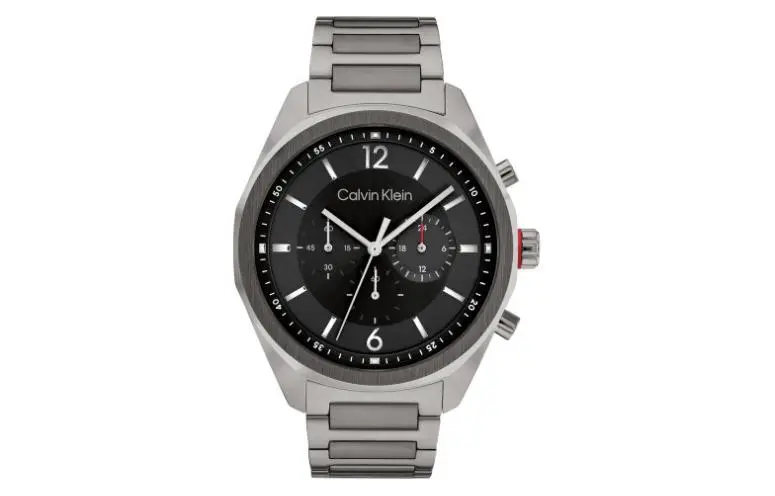 CALVIN KLEIN Wrist Watches Quartz Movement Stainless Steel Watchband 45mm Gray Dial Men's Watches 30m Water Resistant