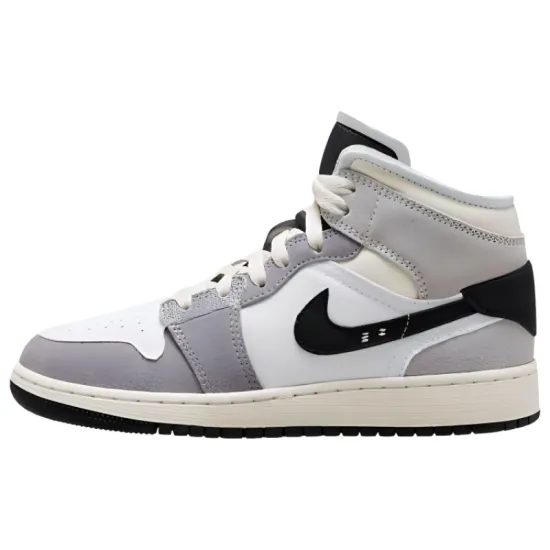Jordan 1 Mid SE Craft White Cement Grey Black