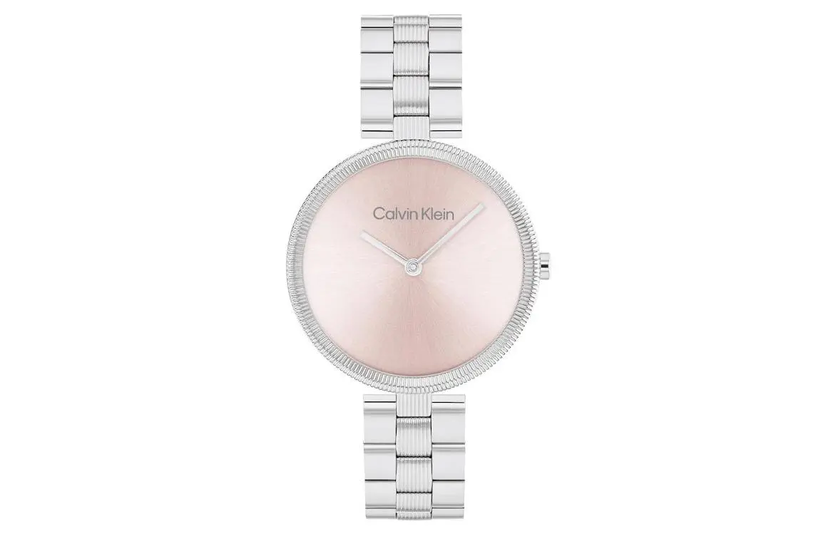 CK/Calvin Klein Wrist Watches Quartz Movement Steel Strap 32mm Pink Watch Dial Women's Watch 30m Water Resistant