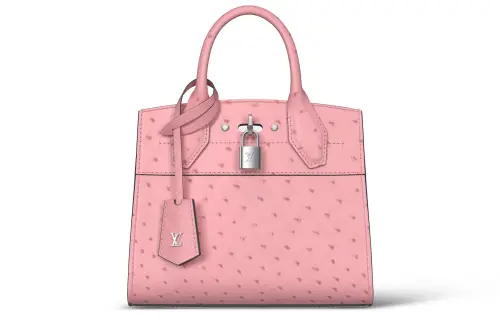 LOUIS VUITTON City Steamer Ostrich Leather Shoulder Bag, Crossbody Bag, Handbag Mini Women's Rose Pink