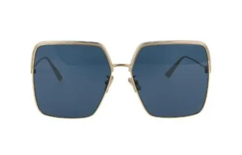 DIOR Irregular Shape Sunglasses Women's Gold