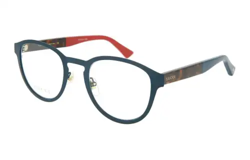 GUCCI Round Eyeglass Frames Men's Blue