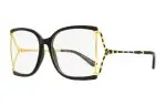 GUCCI Irregular Shape Eyeglass Frames Women's Black