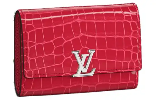 LOUIS VUITTON Soft Shiny Crocodile Leather Clutch Women's Pink Spinels