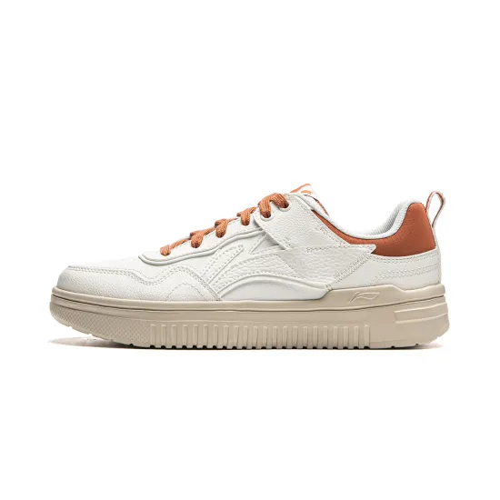 LINING Qingyun Skateboard Shoes Women's Low-Top Ecru