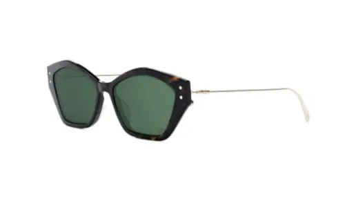 DIOR Acetate Irregular Shape Sunglasses Women's Gold