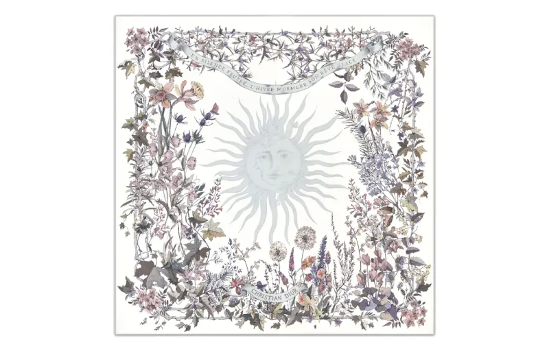 DIOR Silk Scarves Women's White