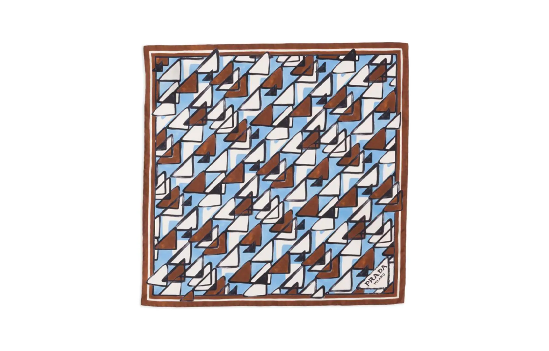 Prada geometric-print scarf