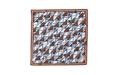 Prada geometric-print scarf