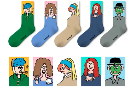 Primeet Crew Socks Unisex 5 Pack