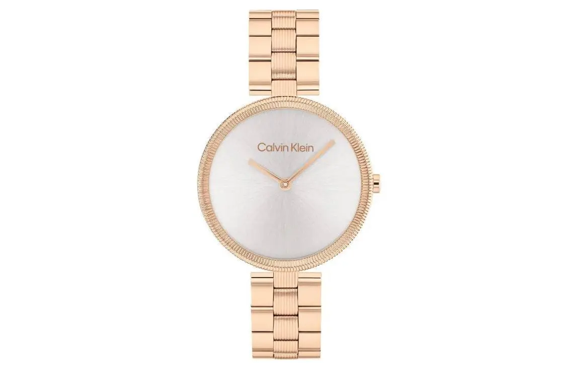 CK/Calvin Klein Wrist Watches Quartz Movement Stainless Steel Strap 32mm Gray Dial Women's Watch 30m Water Resistant