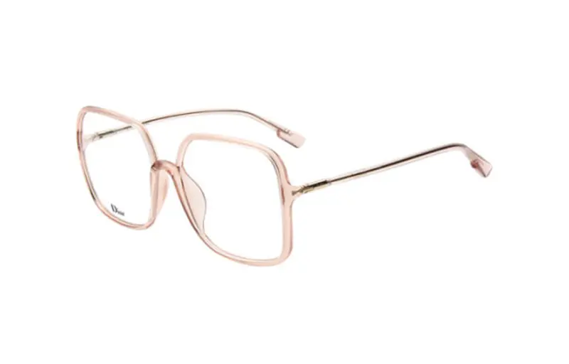 DIOR Square Eyeglass Frames Women's Pink