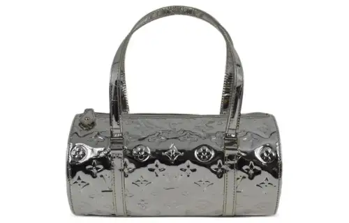 LOUIS VUITTON Papillon Ethylene Plastic Handbag Women's Silver