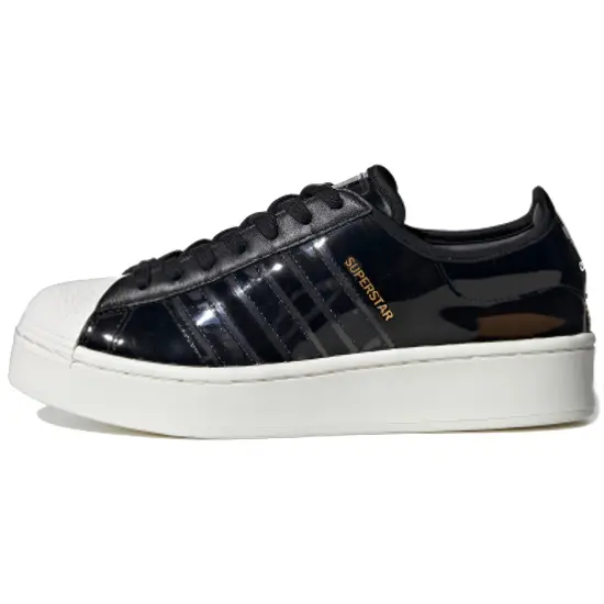adidas originals Superstar Series Skateboarding Shoes Women's Low-top Bright Black