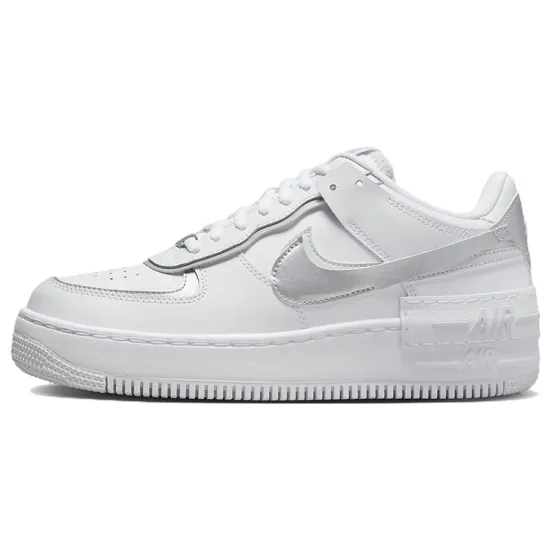 Nike Air Force 1 Low Shadow White Pure Platinum Metallic Silver Women's