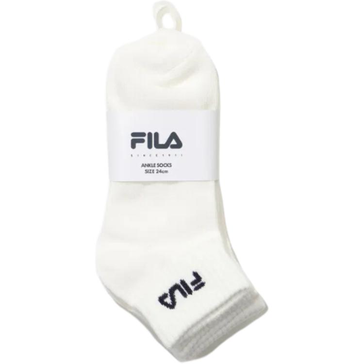 FILA Ankle Socks Unisex 3 Pack White