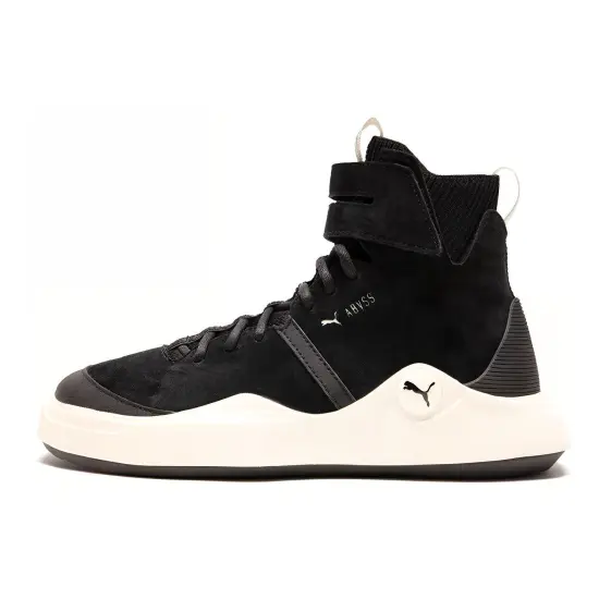 Puma Abyss Skateboarding Shoes Unisex High-top Black/White