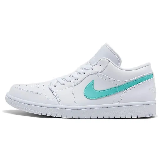 Jordan 1 Low White Multi-Color Swoosh