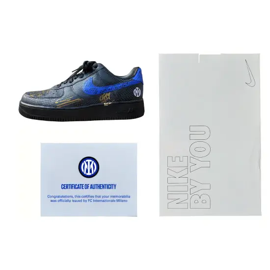 Nike Air Force 1 Skateboarding Shoes Unisex Low-top Black/Blue
