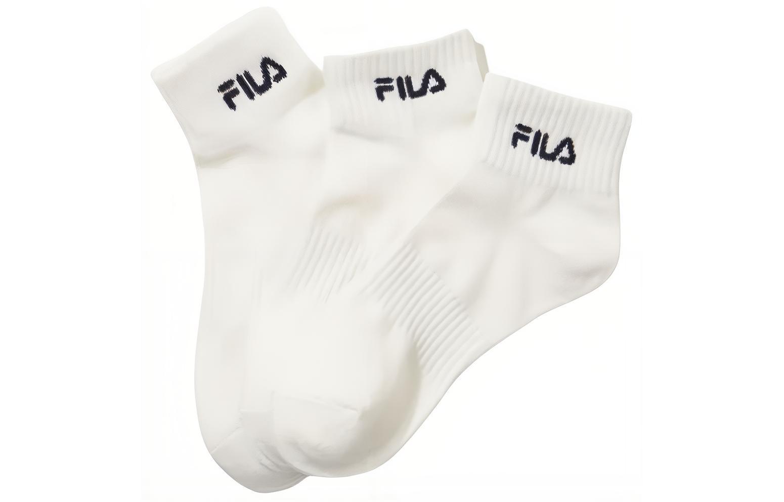 FILA Ankle Socks Unisex 3 Pack White