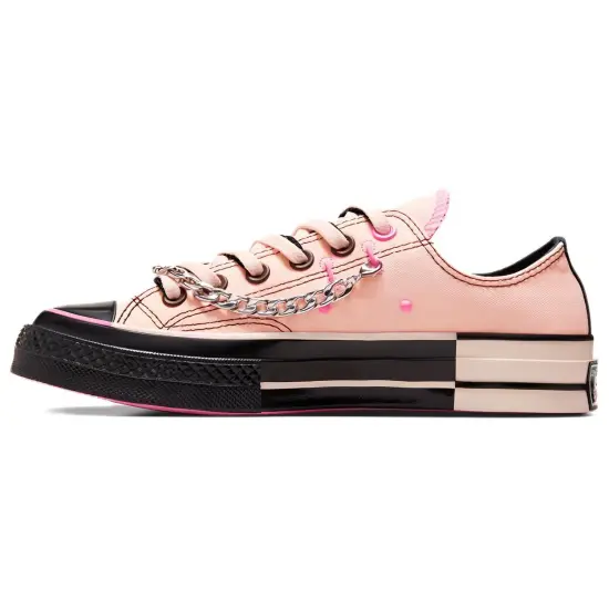 Converse Canvas Shoes Unisex Low-Top Pink Black
