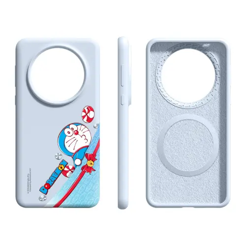 Doraemon Doraemon silicone material MagSafe magnetic high-end liquid flocking mobile phone case suitable for HUAWEI/Huawei Mate60/Pro series cartoon animation cute style fresh
