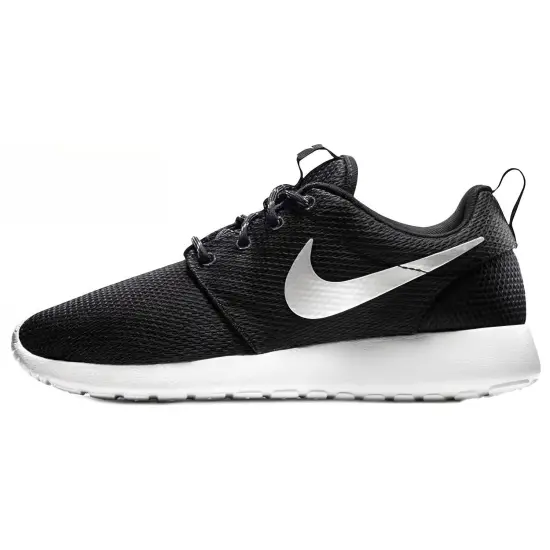 Nike Roshe One Black/Metallic Platinum-White Women's