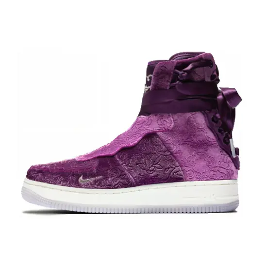 Nike Air Force 1 Skateboarding Shoes Women's High-top Purple