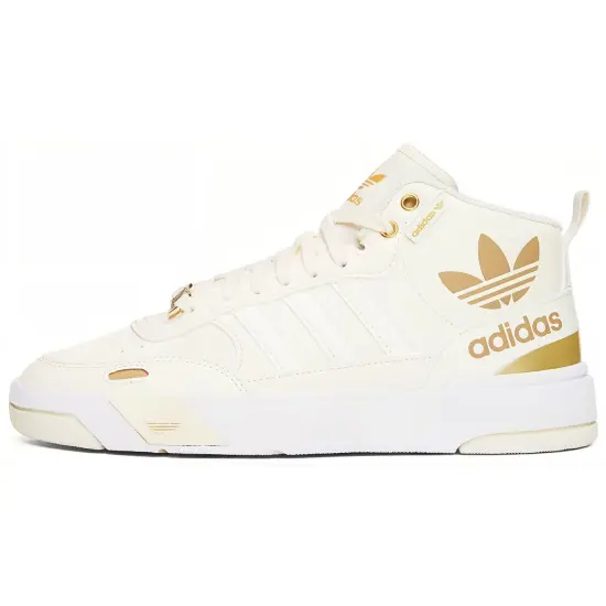 Adidas Originals Post Up Skateboard Shoes Women's Mid-top White/Gold