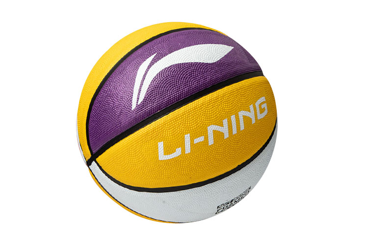 Li Ning Rubber Basketball Yellow Purple White Size 5 7 Size Training Unisex