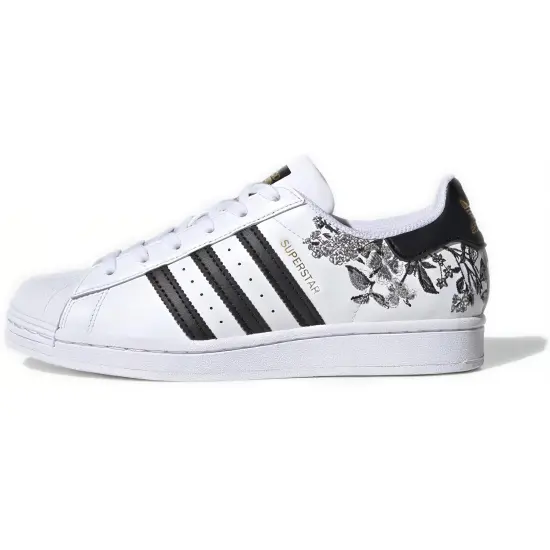 Adidas Superstar Black Floral Women's