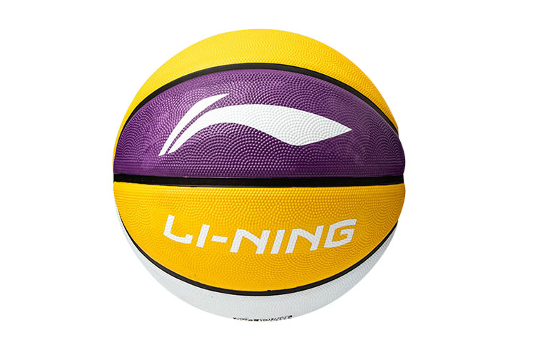 Li Ning Rubber Basketball Yellow Purple White Size 5 7 Size Training Unisex