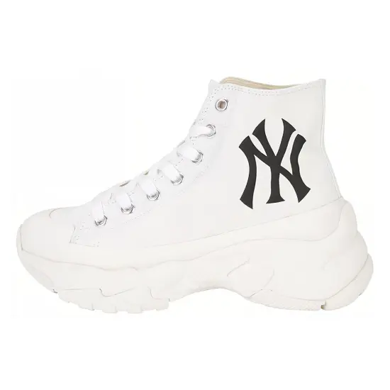 MLB Chunky High Canvas Shoes Unisex High-Top White