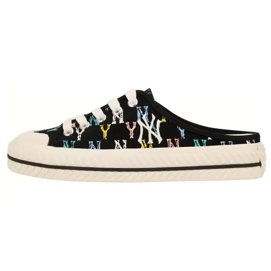 MLB Playball Mule Canvas Shoes Unisex Low-Top Black