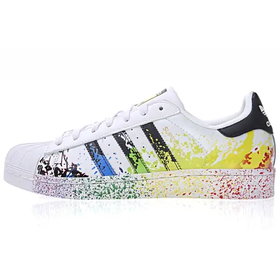 Adidas Originals Superstar Series Skateboard Shoes Unisex Low-top White/Yellow/Black