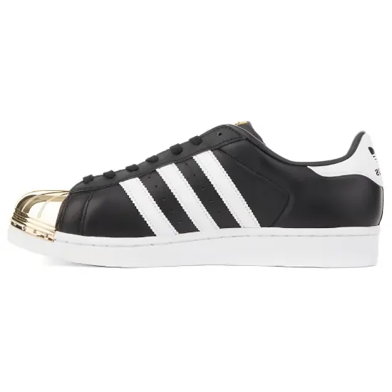 Adidas Originals Superstar Metal Toe Core Black Gold Toe Women's