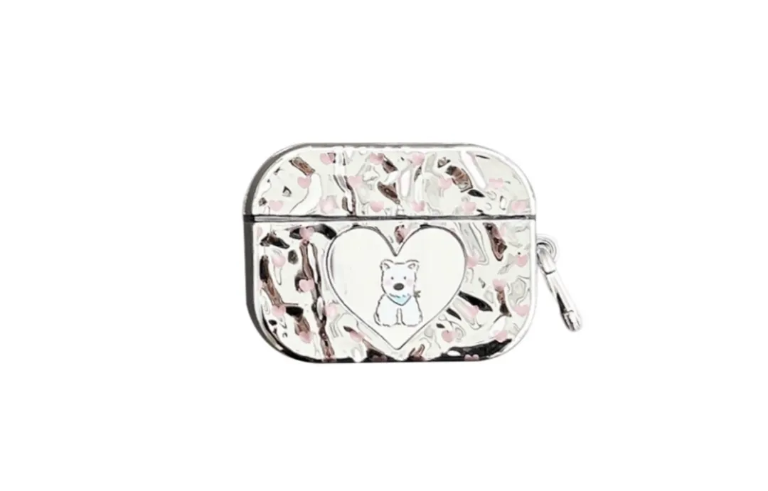 CORBELLATI Compatibility Apple AirPods 1/2/3/Pro 1/2 TPU Electroplated Heart Sunglasses Puppy Headphone Cases
