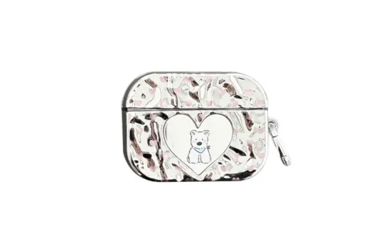 CORBELLATI Compatibility Apple AirPods 1/2/3/Pro 1/2 TPU Electroplated Heart Sunglasses Puppy Headphone Cases