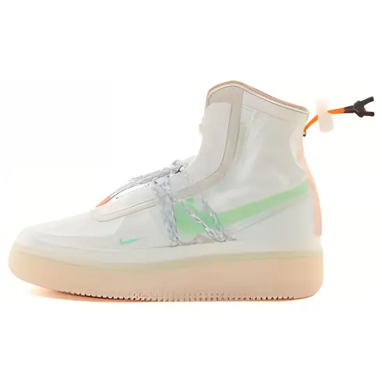 Nike Air Force 1 Skateboarding Shoes Women's High-top White/green
