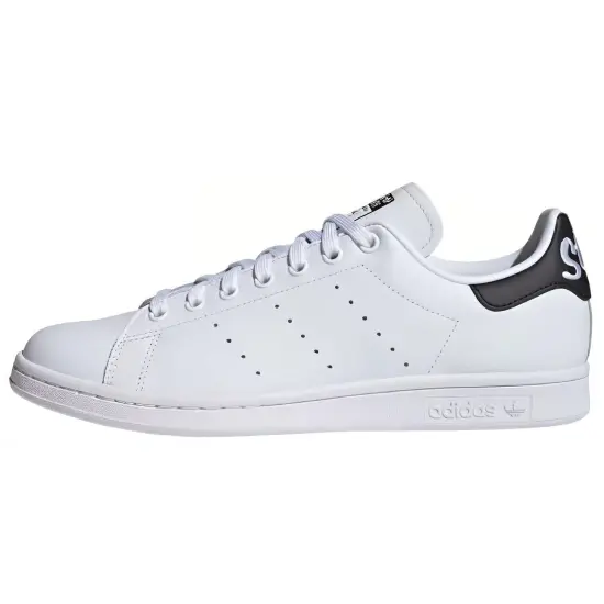 Adidas Stan Smith White Black Cursive Heel